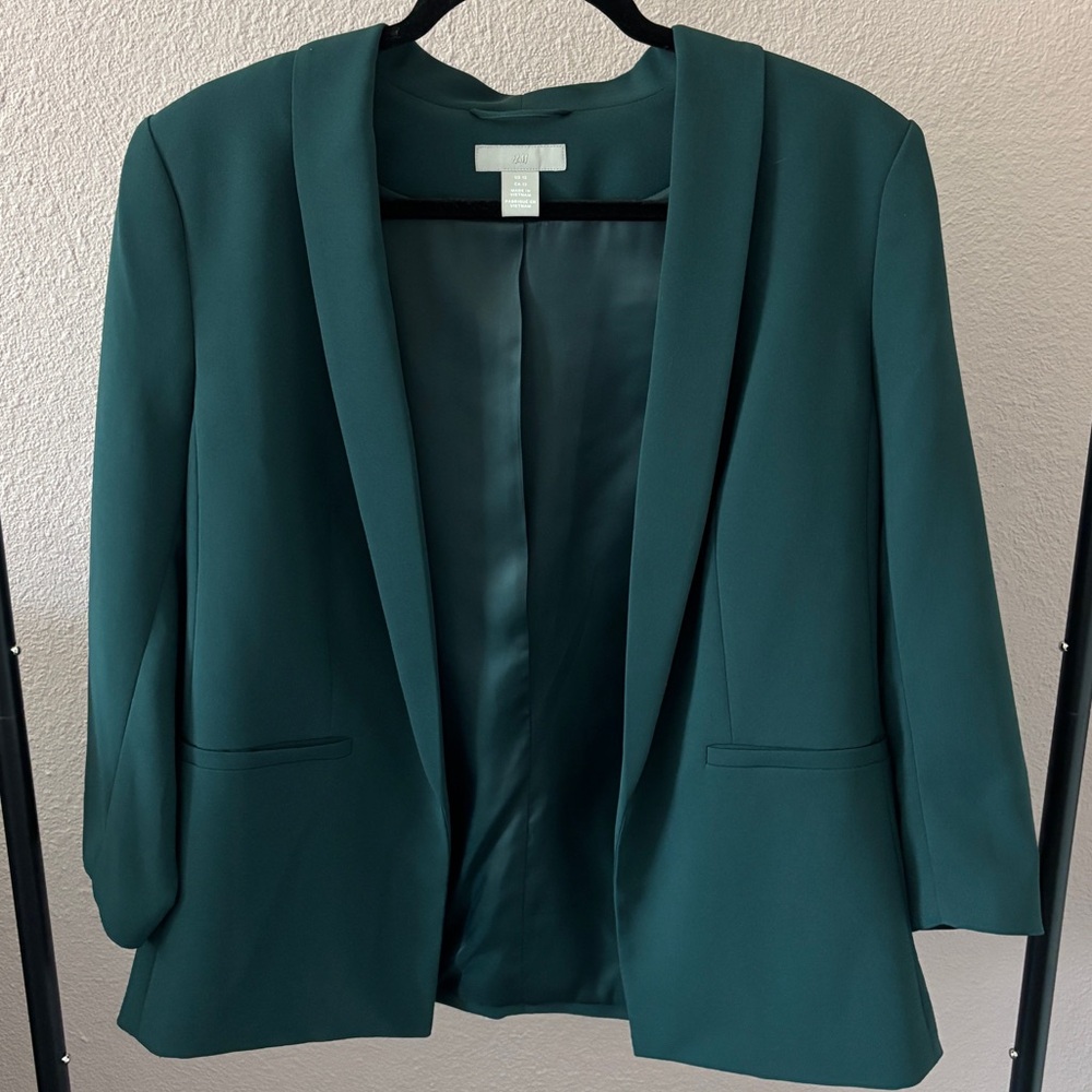 NWOT H&M Teal Women's Work Business Casual Night Out Chic Blazer